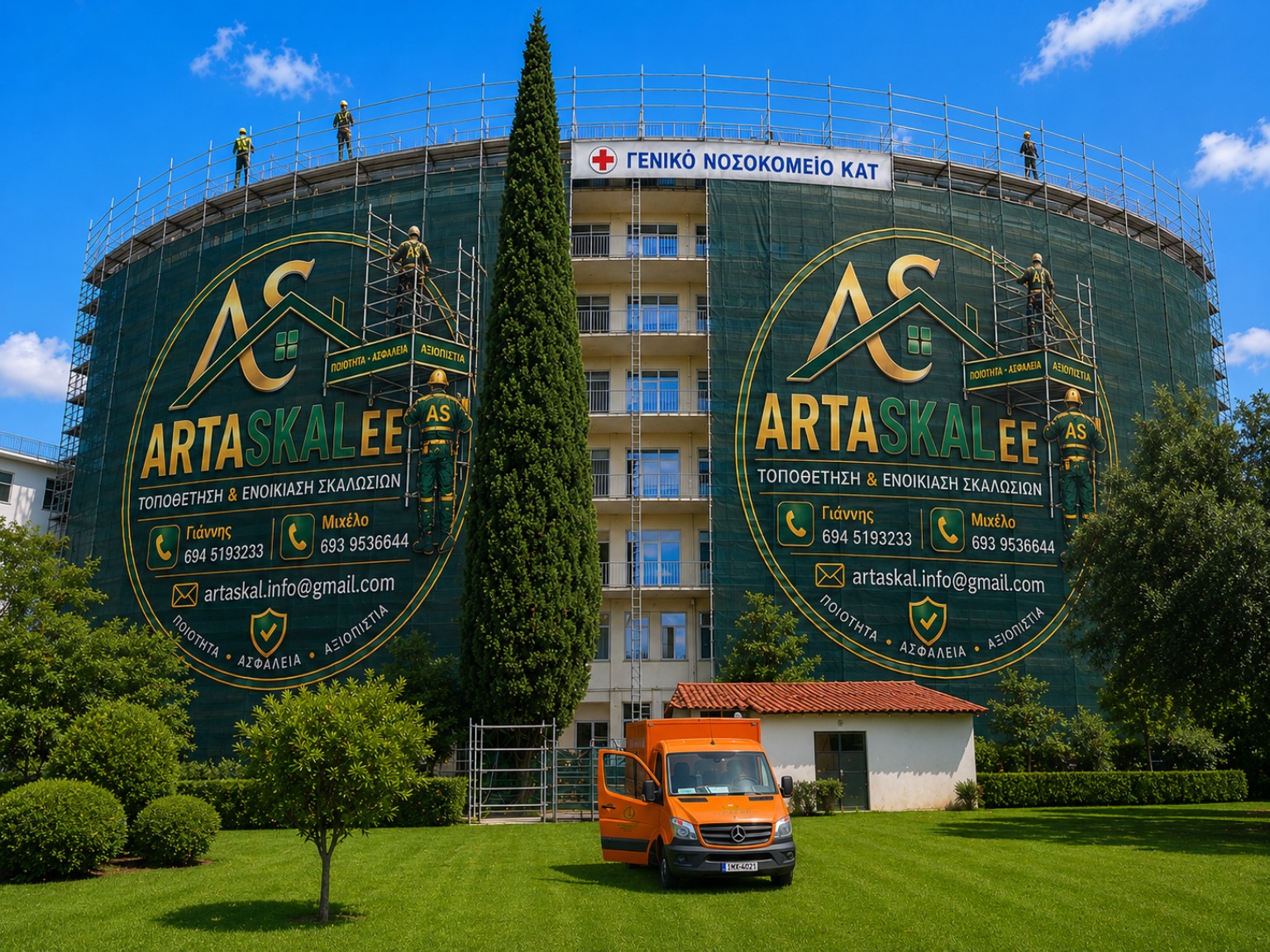 Ενδεικτική εγκατάσταση σκαλωσιών